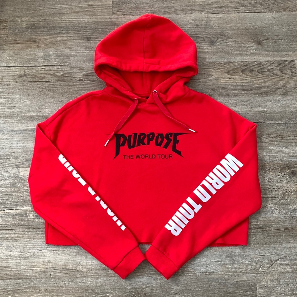 H&M Justin Bieber World Tour Cropped Hoodie